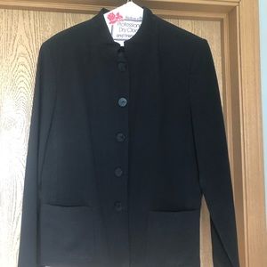 Black High Collar Blazer, Size 12